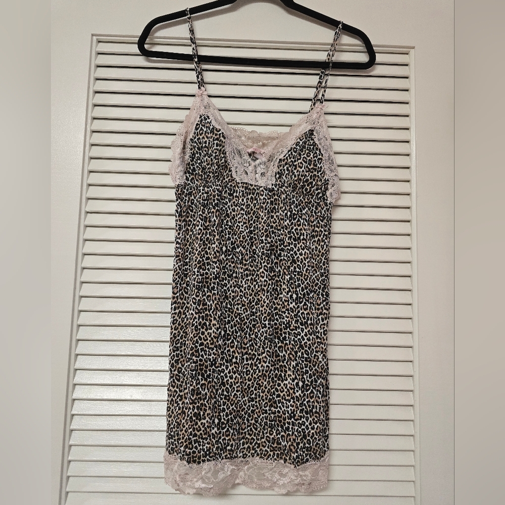 Victoria's Secret - Animal Print Sleeveless Lace Lingerie Babydoll Dress